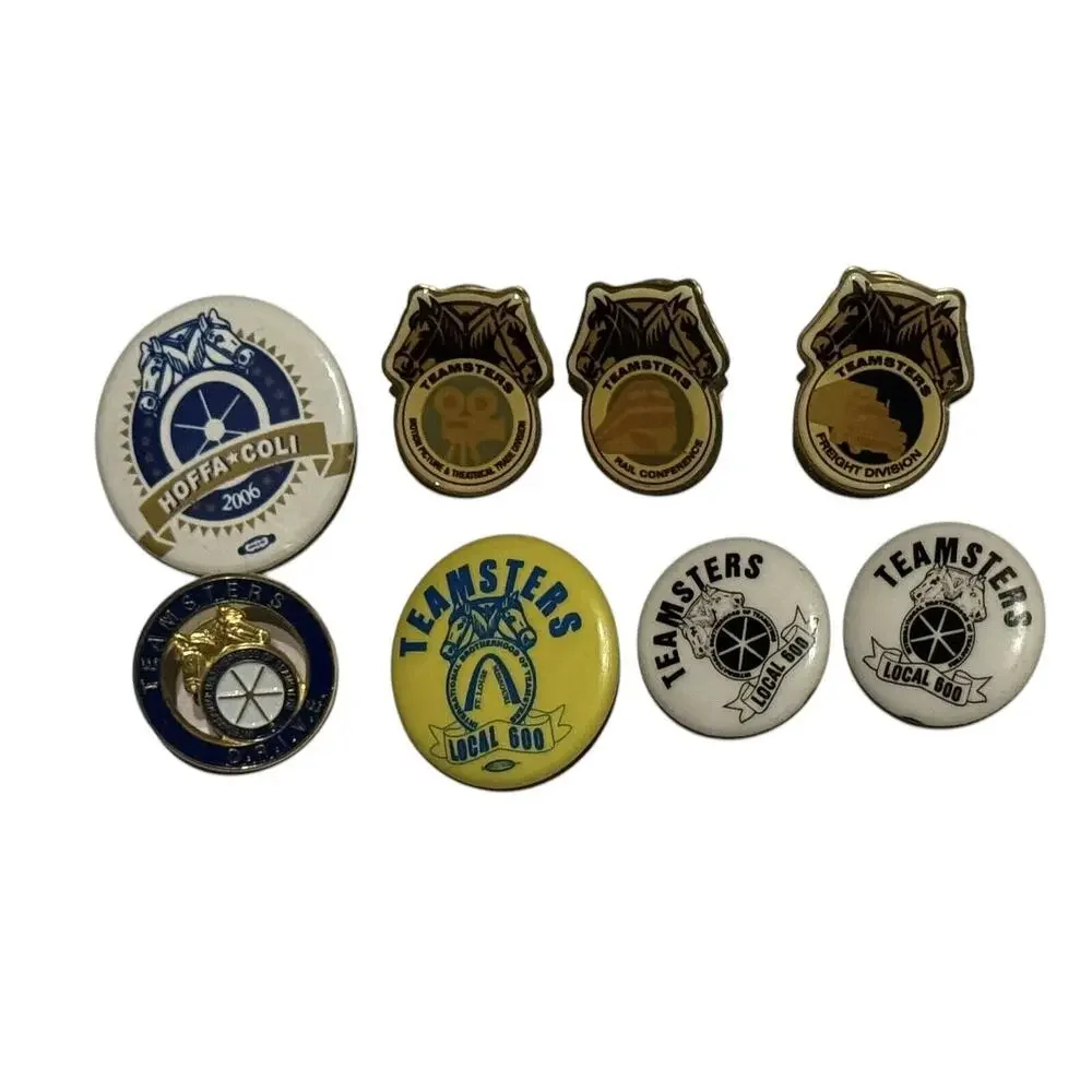 Union Teamster‎ VTG Pins (8) Hoffa Coli Local 600 Freight Theatrical Division